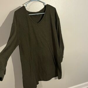 Olive green fall dress